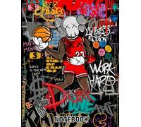 Graffiti Make Money Kaws Pop Art Style Inspired College Ruled Notebook: Street Art Notebook For Teens ( 8.5 x 11 inches) Blank Lined Notebook Journal- 120 Pages