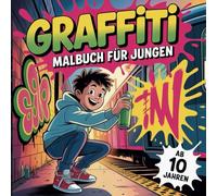 Graffiti Malbuch für Jungen ab 10 Jahren: coole Street Art Motive für Teenager zum Ausmalen und Entspannen