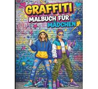 Graffiti Malbuch für Mädchen: 50 coole Street Art Motive & kreative Designs zum Entspannen für Teenager und Erwachsene