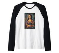 Graffiti Mona Lisa Pop Art - Colorful Street Art Masterpiece Camiseta Manga Raglan