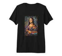 Graffiti Mona Lisa Pop Art - Colorful Street Art Masterpiece Camiseta Premium