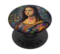 Graffiti Mona Lisa Pop Art - Colorful Street Art Masterpiece PopSockets PopGrip Adhesivo