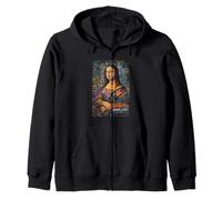 Graffiti Mona Lisa Pop Art - Colorful Street Art Masterpiece Sudadera con Capucha