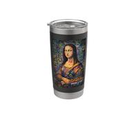 Graffiti Mona Lisa Pop Art - Colorful Street Art Masterpiece Vaso térmico de acero inoxidable de doble pared