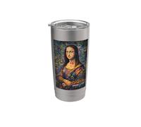Graffiti Mona Lisa Pop Art - Colorful Street Art Masterpiece Vaso térmico de acero inoxidable de doble pared