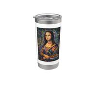 Graffiti Mona Lisa Pop Art - Colorful Street Art Masterpiece Vaso térmico de acero inoxidable de doble pared