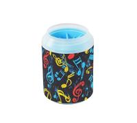 Graffiti Music Note - Cepillo de silicona suave reutilizable para mascotas, cepillo de baño para perros y gatos