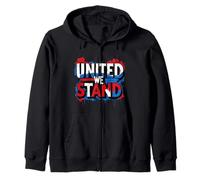 Graffiti Político - Voto, Cívico - United We Stand Gráfico Sudadera con Capucha
