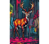 Graffiti Reindeer Notebook: Street Style Journal for Ideas, Notes & Doodles