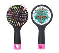 Graffiti Street Blue Black L Salon - Cepillo para desenredar el cabello, base acolchada