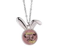Graffiti Street Love to Love or Leave Me - Collar con colgante de conejo, joyería de animal