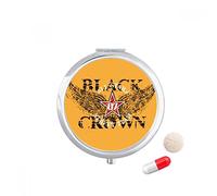 Graffiti Street STAR WINGS corona modelo Travel bolsillo píldora caso medicina dispensador espejo regalo caja de almacenamiento