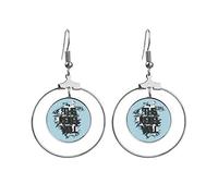 Graffiti Street The Rebel Yell - Pendientes colgantes de aro con diseño de gritos, Plata
