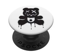Graffiti Teddy Bear Street Art - Dark Urban Spray Paint Bear PopSockets PopGrip Adhesivo