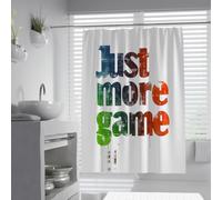 Graffiti Tipografía Diseño de Cortinas de Ducha con Arte Textual en Bloques de Color y estética de Juegos urbanos Cortina de bañera Poliéster Impermeable 150 x 200 cm