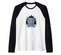 Graffiti Wall Art British Shorthair Camiseta Manga Raglan