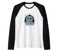 Graffiti Wall Art British Shorthair Sunglasses Camiseta Manga Raglan