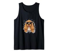 Graffiti Wall Art English Cocker Spaniel Sunglasses Camiseta sin Mangas