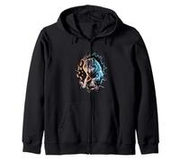 Graffiti Wall Art Lobo Lobos Sudadera con Capucha