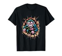 Graffiti Wall Art Mono Capuchino Camiseta