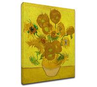 GRAFIC Marco Van Gogh i Girasoles - Vincent Van Gogh Sunflowers Marco impresión Sobre Lienzo Canvas con o sin Marco - Elige la tamaño Che Preferisci de - 50 A cm 130 cm de Ancho