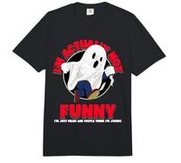 Gráfica de Fantasmas de I'm Actually Not Funny para Halloween Comfort Colors Adult Heavyweight T-Shirt
