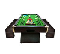 GRAFICA MA.RO SRL Mesa de Billar 8FT Leonida Verd Juego de Billar Carambola y contenedor de Bancos