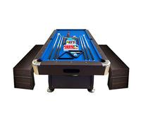 GRAFICA MA.RO SRL Mesa de Billar 8FT Vintage Azul Juego de Billar Carambola y contenedor de Bancos