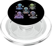 Gráfico 3D Aliens I Like Aliens More Than People I'm Alien PopSockets PopGrip para MagSafe