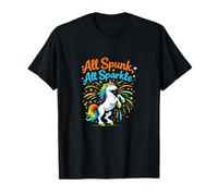 Gráfico All Spunk All Sparkle Unicorn Wrangler Camiseta
