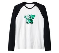 Gráfico Aqua Color Evil Twin-v2 de Color Verde Azulado Claro Camiseta Manga Raglan