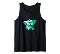 Gráfico Aqua Color Evil Twin-v2 de Color Verde Azulado Claro Camiseta sin Mangas
