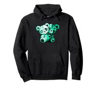 Gráfico Aqua Color Evil Twin-v2 de Color Verde Azulado Claro Sudadera con Capucha