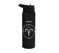 Gráfico Aries The Ram - Zodiaco minimalista Stainless Steel Insulated Water Bottle