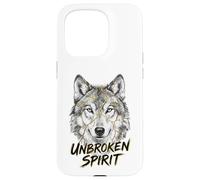 Gráfico artístico Kintsugi Wolf Unbroken Spirit Resilience Carcasa para iPhone 15 Pro