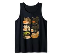 Gráfico artístico Maine Coon Cats as Sushi in Kawaii Japanese Food Camiseta sin Mangas