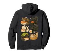 Gráfico artístico Maine Coon Cats as Sushi in Kawaii Japanese Food Sudadera con Capucha