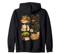 Gráfico artístico Maine Coon Cats as Sushi in Kawaii Japanese Food Sudadera con Capucha