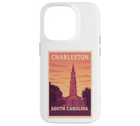 Gráfico artístico Sunset Charleston, Carolina del Sur, Carolina del Sur, SC, Dawn Travel Carcasa para iPhone 14 Pro