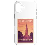 Gráfico artístico Sunset Charleston, Carolina del Sur, Carolina del Sur, SC, Dawn Travel Carcasa para iPhone 16 Plus
