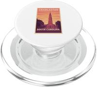 Gráfico artístico Sunset Charleston, Carolina del Sur, Carolina del Sur, SC, Dawn Travel PopSockets PopGrip para MagSafe