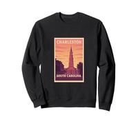 Gráfico artístico Sunset Charleston, Carolina del Sur, Carolina del Sur, SC, Dawn Travel Sudadera