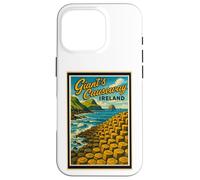 Gráfico artístico vintage de Giant's Causeway, Antrim, Irlanda del Norte Carcasa para iPhone 16 Pro