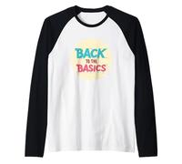 Gráfico Back to The Basics para un Look Atemporal Camiseta Manga Raglan