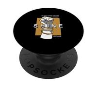 Gráfico Brown We Don't Grind/Shine The Same Brown PopSockets PopGrip Adhesivo