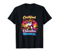 Gráfico Certificado Unicorn Wrangler Western Sunset Camiseta