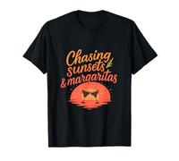 Gráfico Chasing Sunsets & Margaritas Beach Camiseta