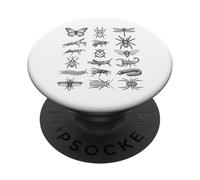 Gráfico científico de Historia Natural de Especies de Insectos de entomología PopSockets PopGrip Adhesivo