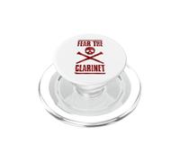 Gráfico clarinetista de Halloween Fear The Clarinet PopSockets PopGrip para MagSafe