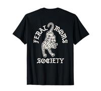 Gráfico con Espalda de Tigre de Madres Feministas de Feral Mom Society Camiseta